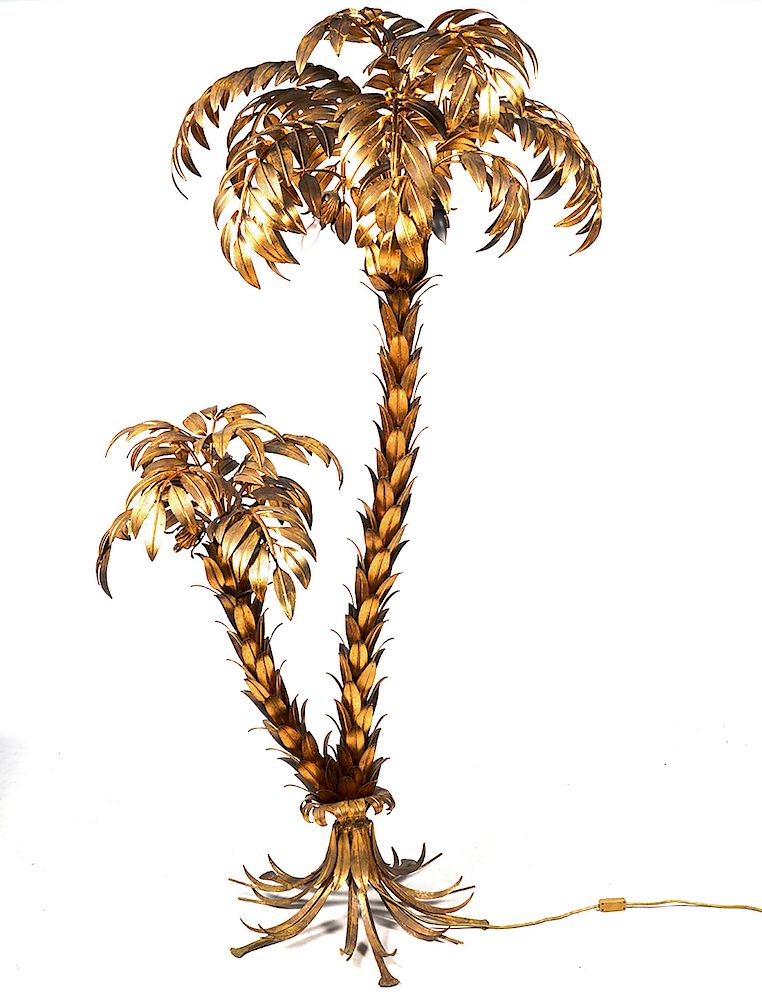 Appraisal: Hans Kogl Gilt Brass Palm Tree Lamp Hans Kogl Germany