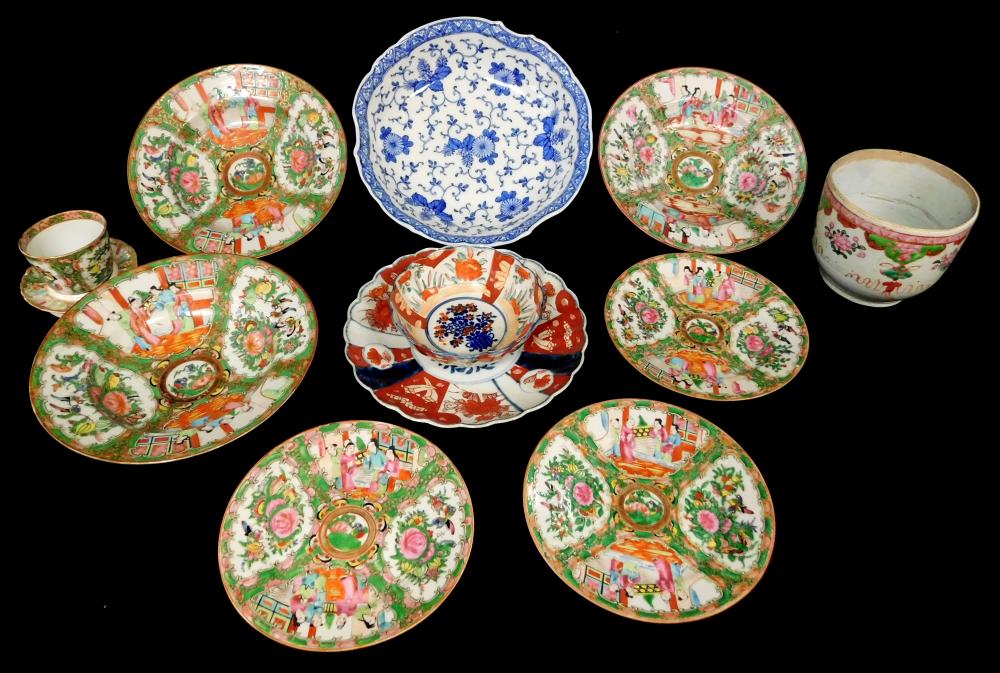 Appraisal: ASIAN Eleven pieces of export porcelain th- th C including