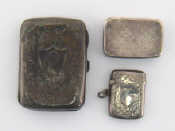 Appraisal: A George III silver snuff box with diaper pattern lid