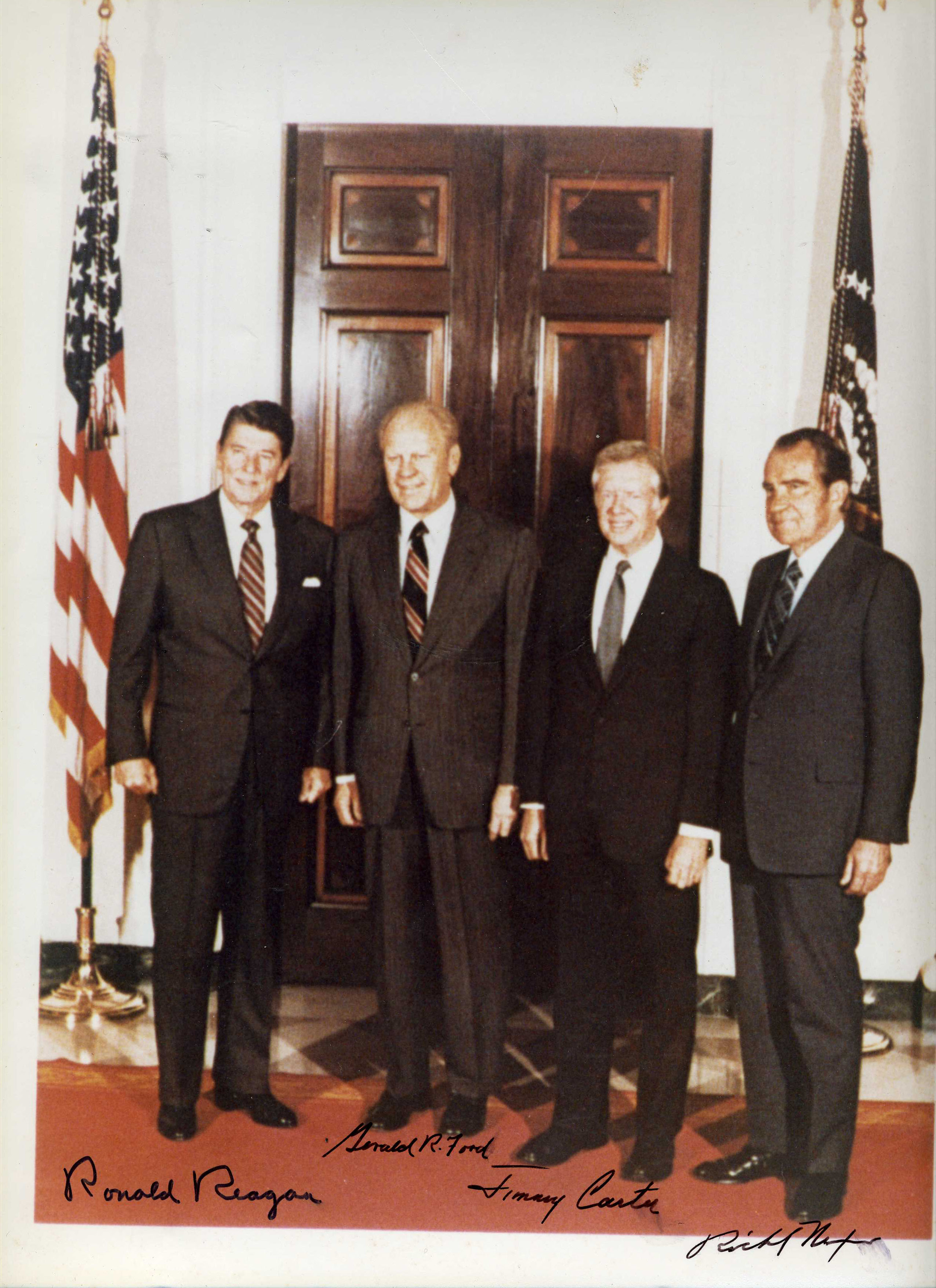 Appraisal: piece Color Photo Signed - American Presidents Nixon Richard Carter