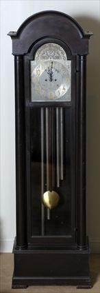 Appraisal: AMERICAN LATE CLASSICAL-STYLE MAHOGANY TALL-CASE CLOCK HERSCHEDE HALL CLOCK CO