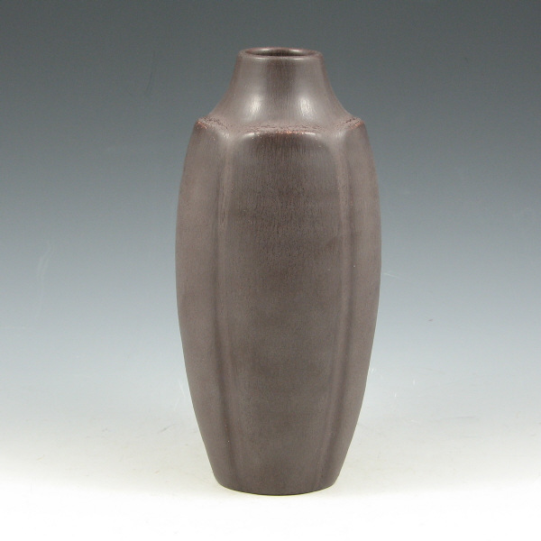 Appraisal: Ephraim Pottery Nightingale vase in matte purple Retired with a