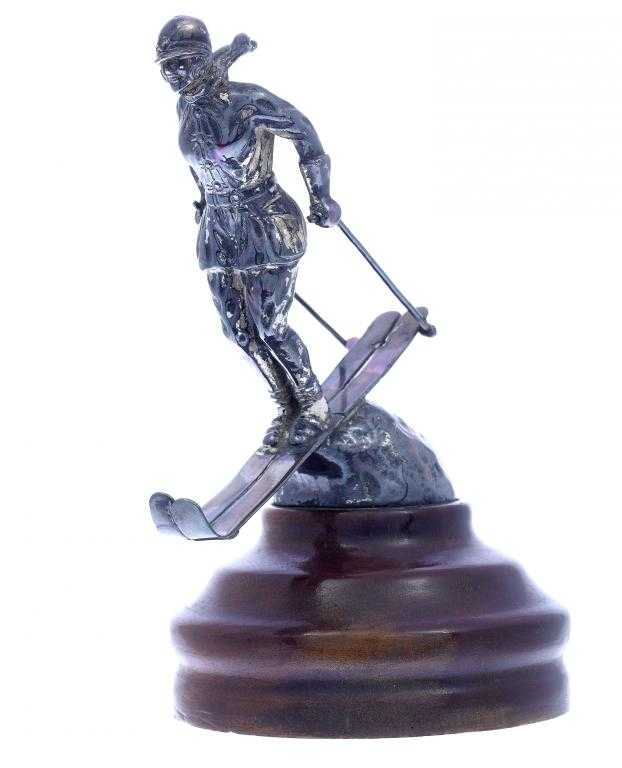 Appraisal: VINTAGE MOTORING A RILEY CHROMIUM PLATED SKI LADY CAR MASCOT