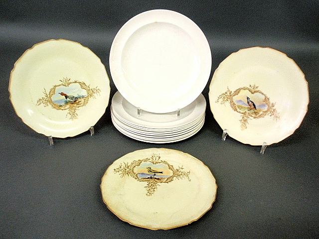 Appraisal: - Three porcelain bird plates dia each signed C C