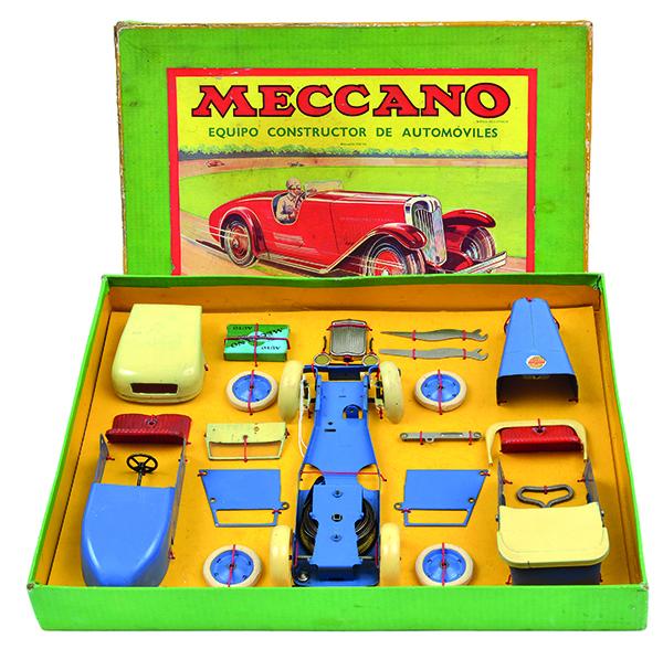 Appraisal: RARE MECCANO AUTOMOBILE CONSTRUCTOR SET SPANISH ISSUE BLUE CREAM AND