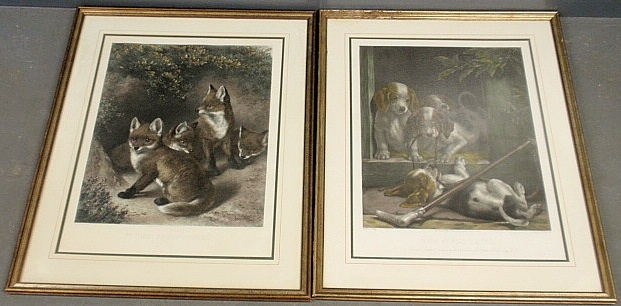 Appraisal: - Pair of framed and matted S J Carter sporting