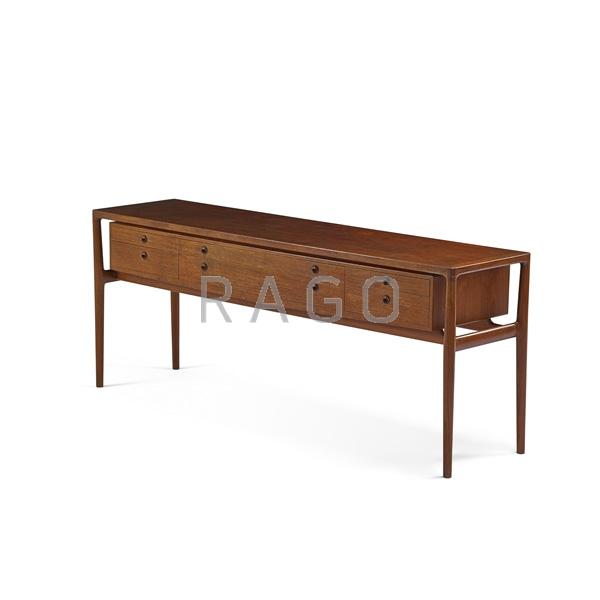 Appraisal: HELGE VESTERGAARD JENSEN Console table Condition Report Features six drawers