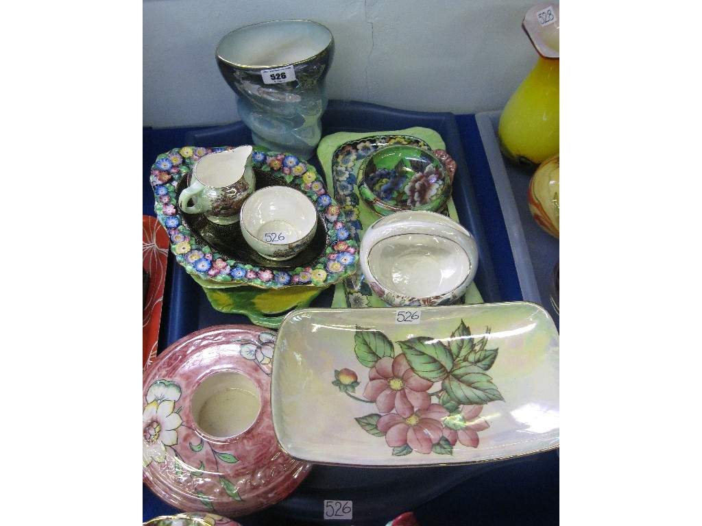 Appraisal: Tray lot comprising assorted ceramics - Maling Crown Devon etc