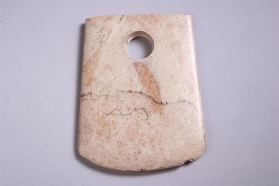 Appraisal: CHINESE CALCIFIED JADE AXE Early Shang Dynasty or later -