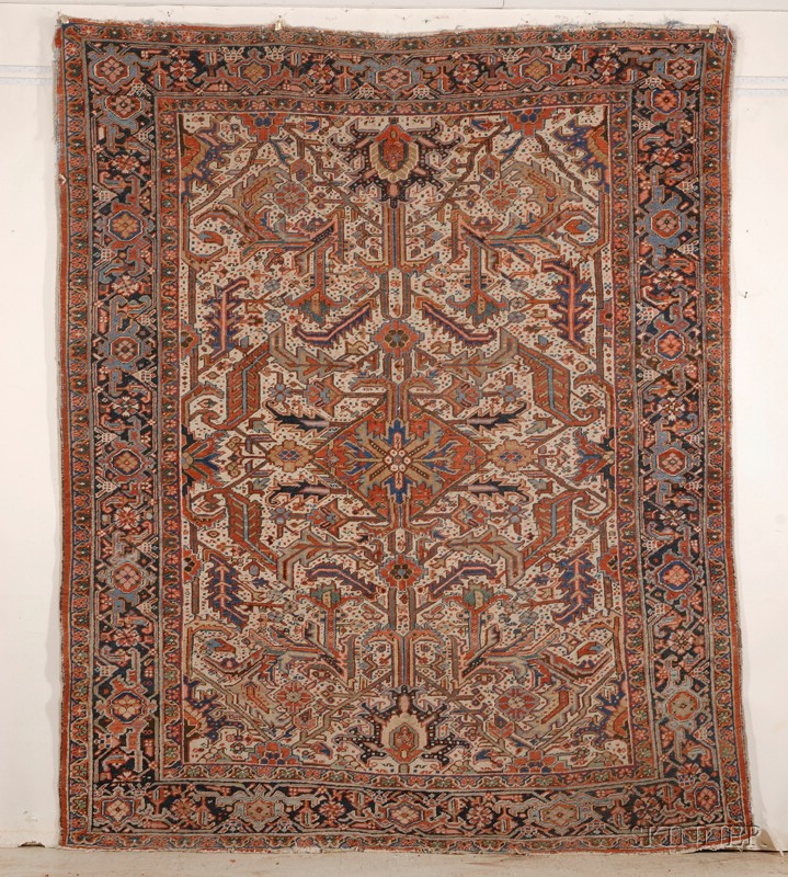 Appraisal: Heriz Carpet Northwest Persia second quarter th century small spots