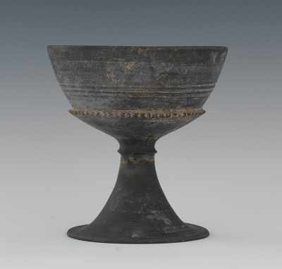 Appraisal: An Etruscan Bucchero Ware Chalice ca th- th Century B