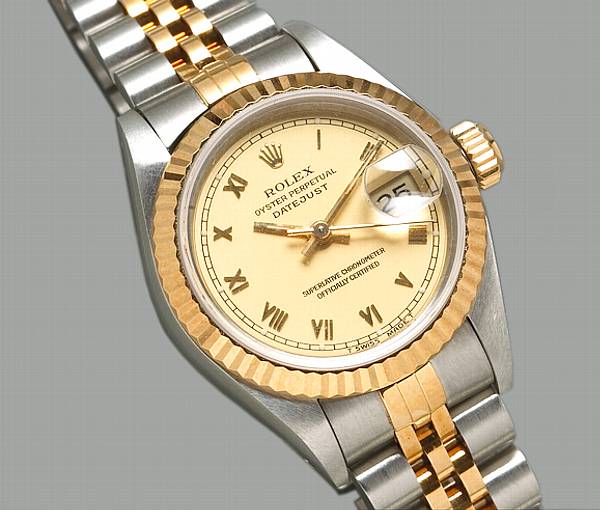 Appraisal: A Rolex Oyster Perpetual DateJust lady's eighteen karat gold and