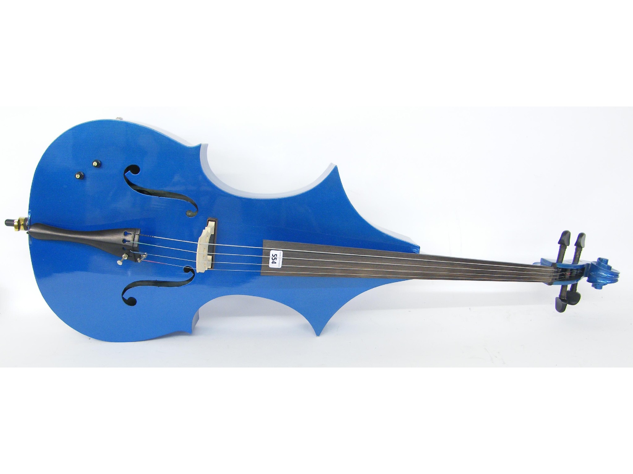 Appraisal: Electric cello with metallic blue finish soft case