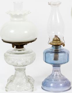 Appraisal: VINTAGE AND MODERN OIL LAMPS TWO VINTAGE AND MODERN OIL