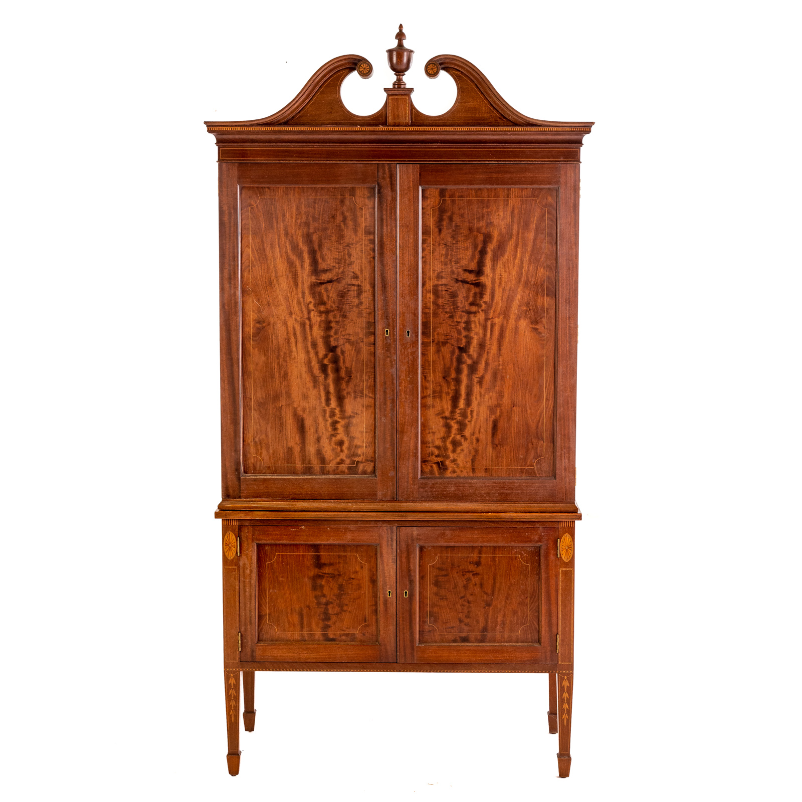 Appraisal: POTTHAST BROTHERS FEDERAL STYLE BLIND DOOR CABINET Mid- th century