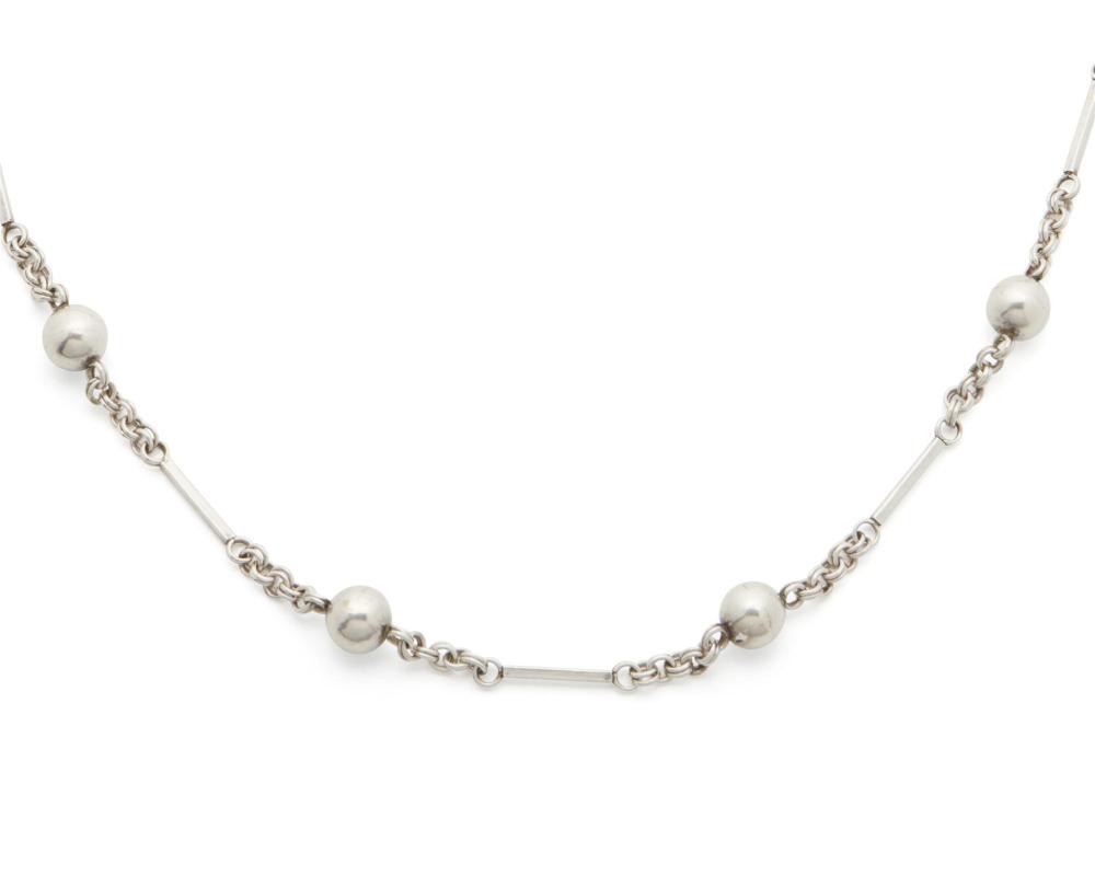 Appraisal: A William Spratling silver long necklace - First Design Period