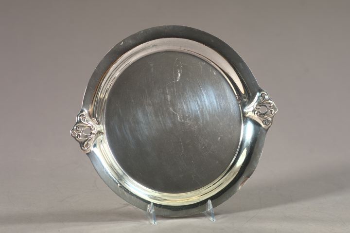 Appraisal: International Sterling Royal Danish Two-Handled Pastry Sandwich Tray of circular