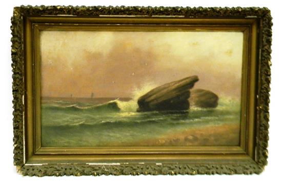 Appraisal: George McConnell American - seascape oil on canvas depicting ocean