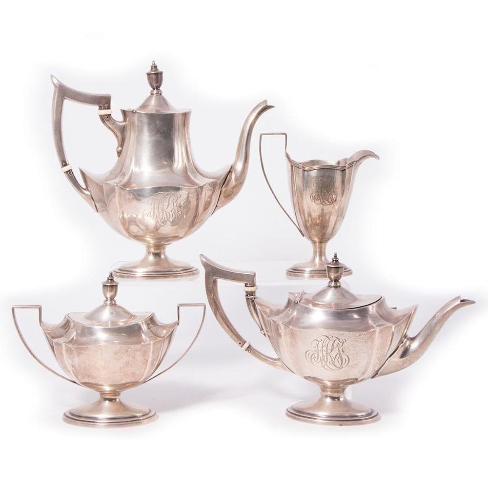 Appraisal: Gorham Sterling Four Piece Coffee and Tea Service Sterling Gorham