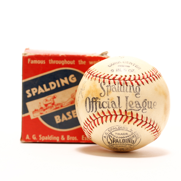 Appraisal: Spalding baseball signed by Cincinnati Reds players Frank McCormik Johnny