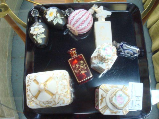 Appraisal: Porcelain and Glass Perfumes Some as is From a Purchase