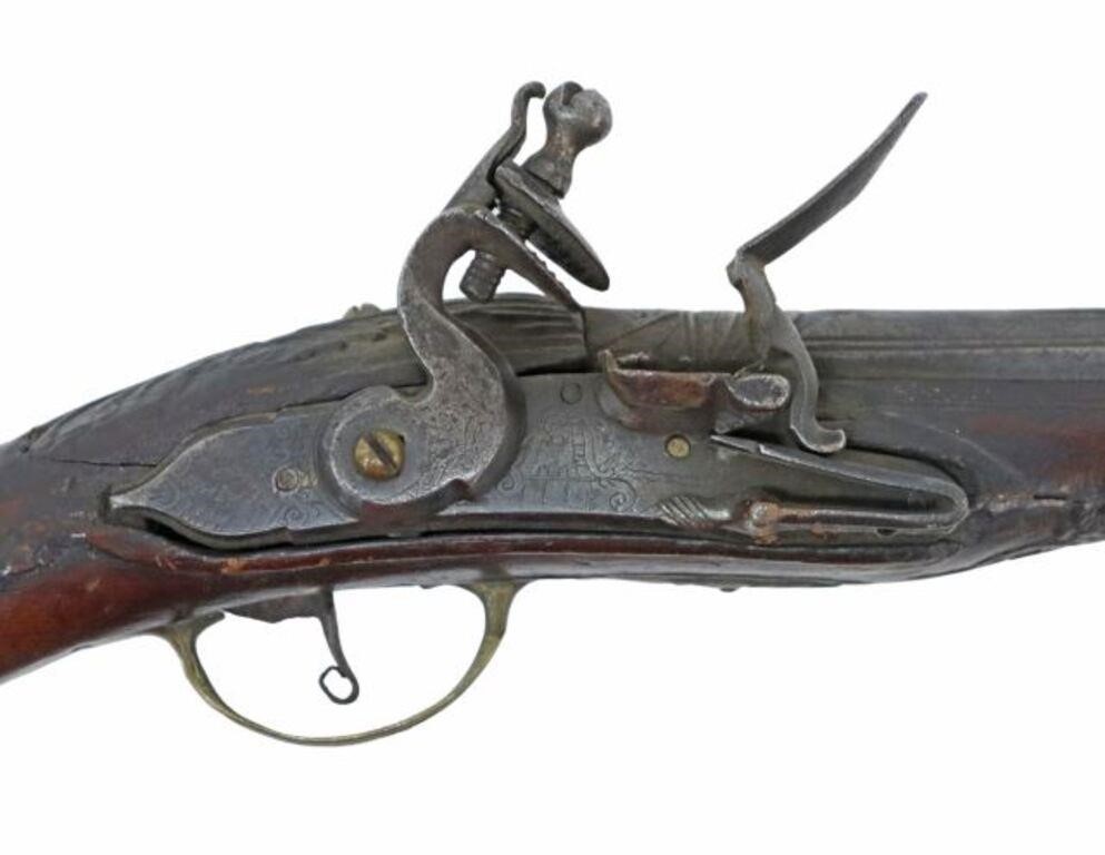 Appraisal: Flintlock pistol believed to be Dutch or Dutch Colonial first