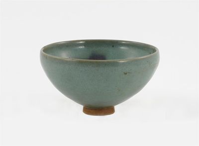 Appraisal: A Chinese junyao bowl the interior decorated with a purple