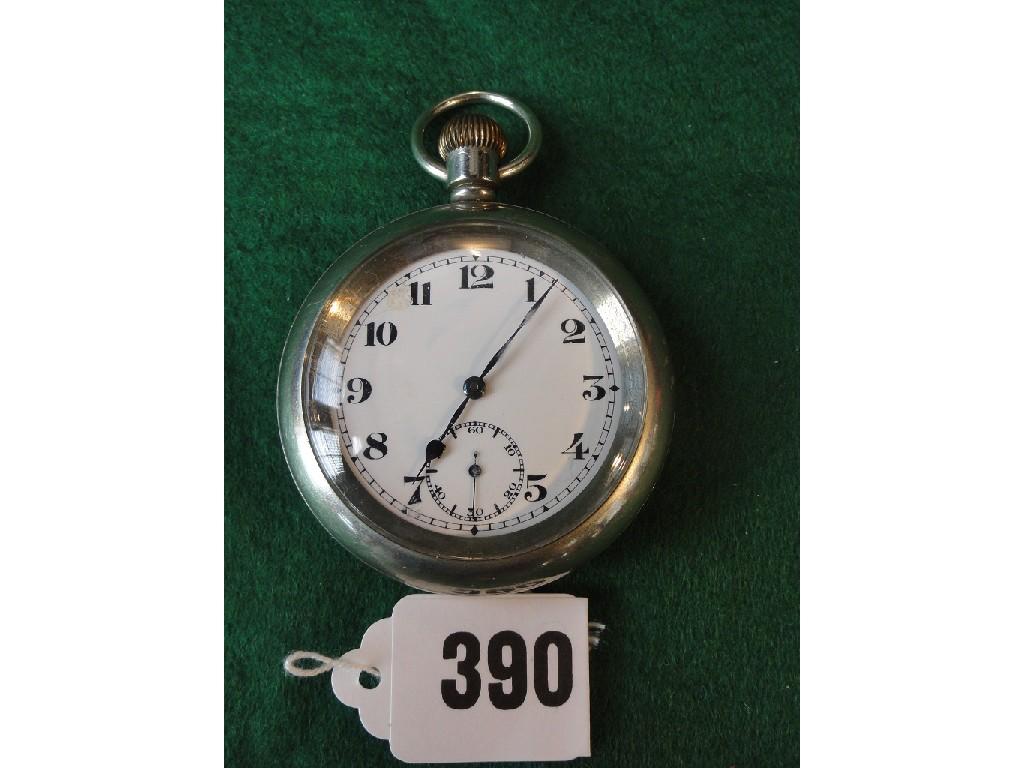 Appraisal: A gentleman's substantial silver metal pocket watch marked LMS together