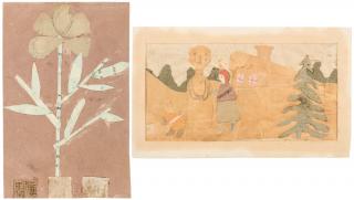 Appraisal: A PAIR OF CHILDRENS COLLAGES FROM THE FUTURIST EXHIBITION MISHEN