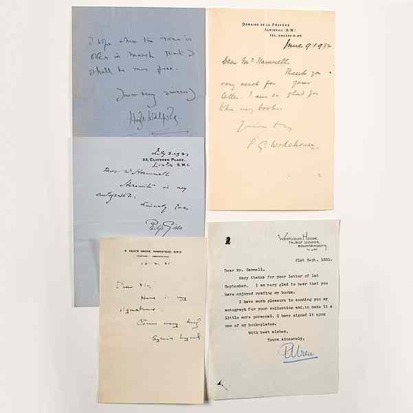 Appraisal: Early th Century American Novelists Journalists Poets Group of Autographs