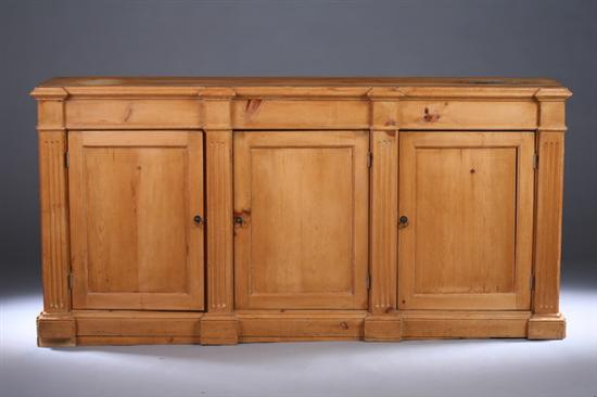 Appraisal: CONTINENTAL NEOCLASSICAL STYLE PINE CREDENZA Early th century Rectangular plank