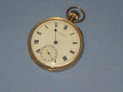 Appraisal: A CT GOLD POCKET WATCH by Cottell Bros Swindon the