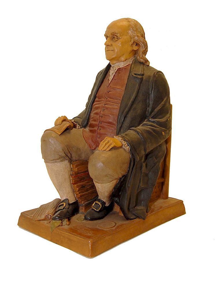 Appraisal: President Benjamin Franklin Tom Clark Artist Signed President Benjamin Franklin