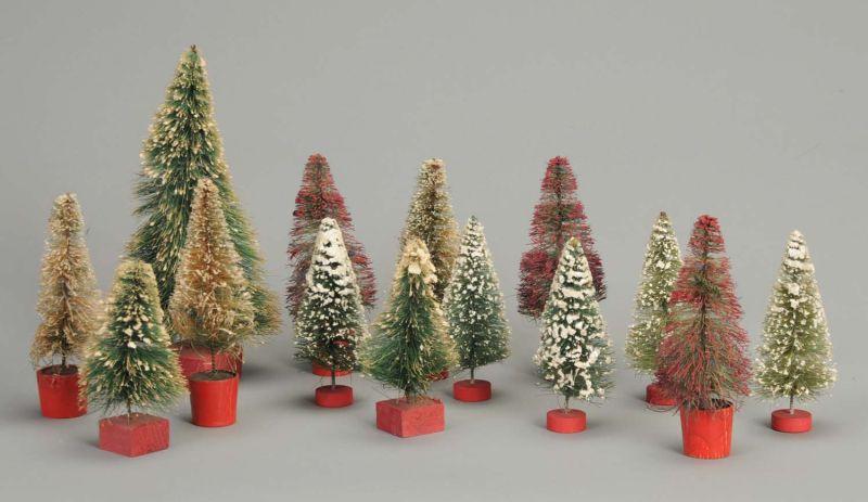 Appraisal: Fourteen Vintage Bottle Brush Trees Germany early th century an