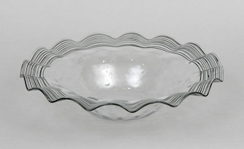 Appraisal: A Steuben Centerpiece Bowl A Steuben glass centerpiece bowl ca