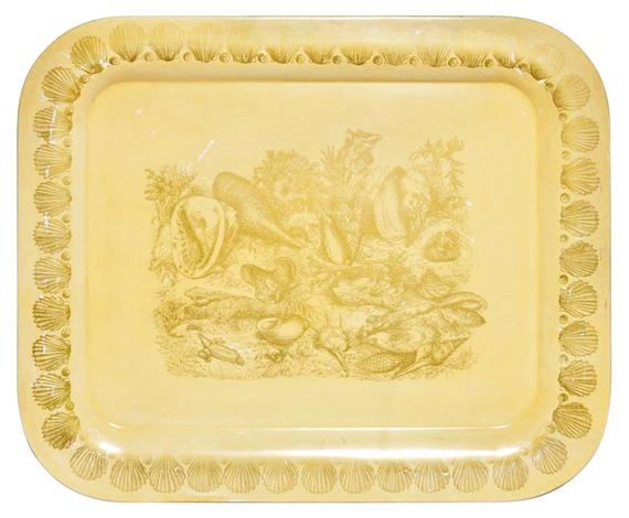 Appraisal: FORNASETTI PIERO - TRAY Fondo marino con bordo conchiglie s