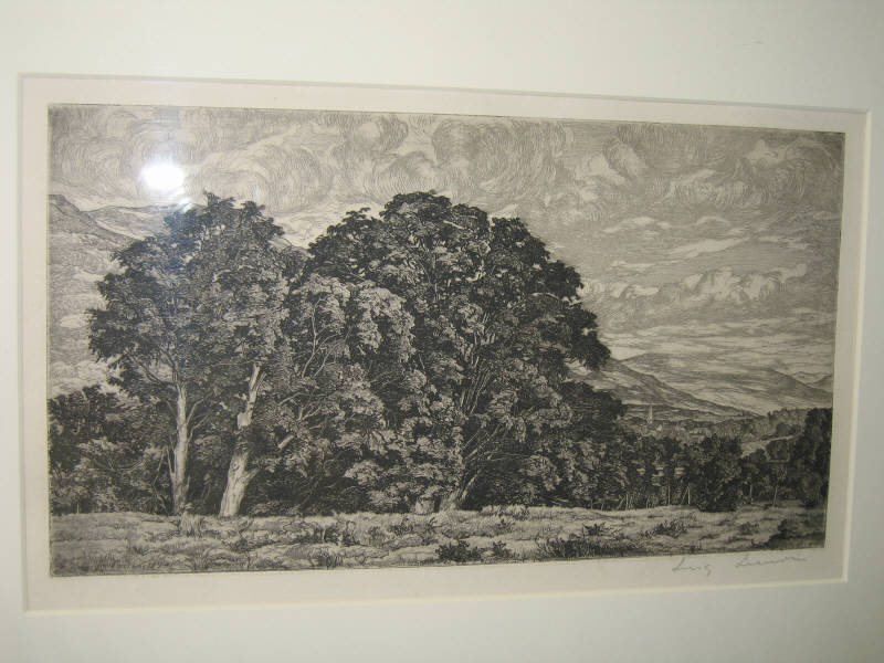 Appraisal: LUIGI LUCIONI ITALIAN AMERICAN - Mountain landscape etching signed lower