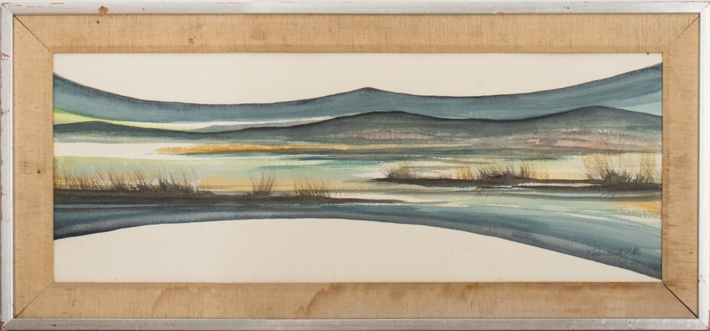 Appraisal: THOMAS REILLY DIBBLE LANDSCAPE WATERCOLOR ON PAPER Thomas Reilly Dibble