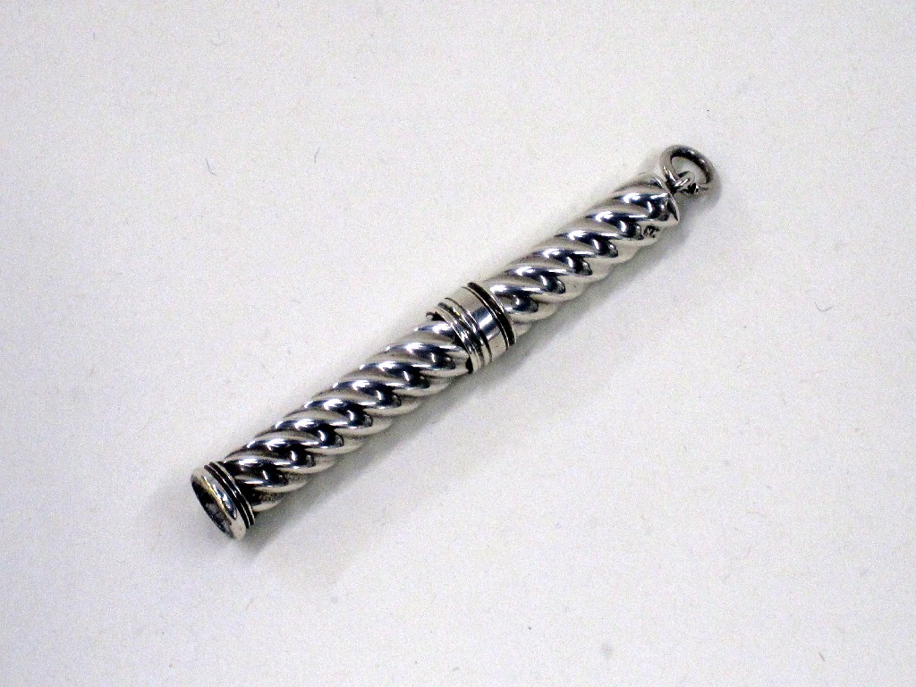 Appraisal: Silver barley twist pencil holder Chester