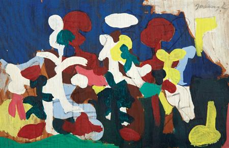 Appraisal: Robert Goodnough American b Abstract Figures Estimate -