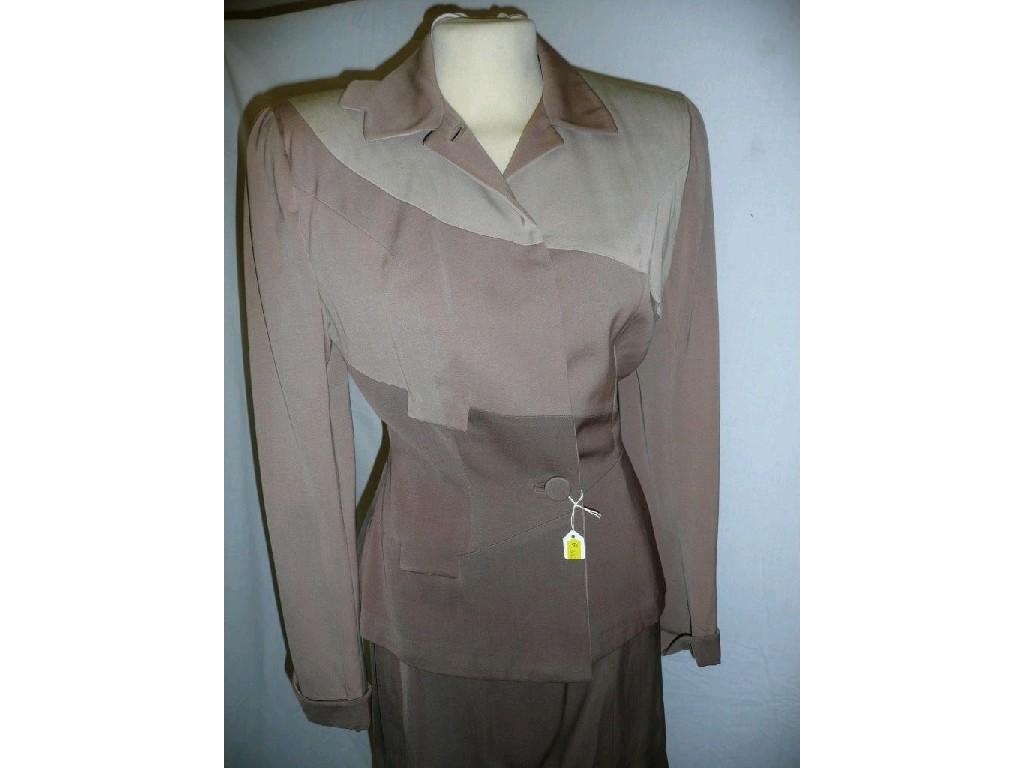 Appraisal: Lilli Ann-San Francisco' vintage lady's suit B in coffee caramel