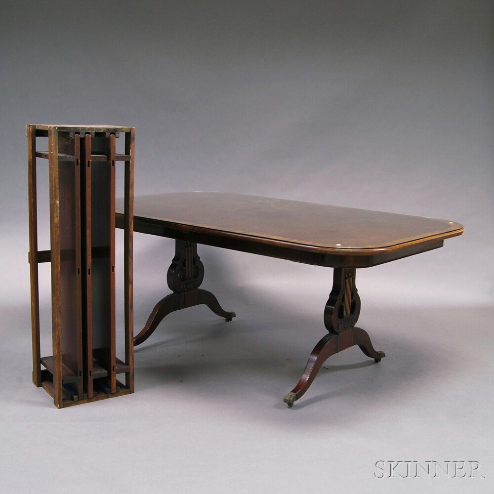 Appraisal: Joseph Gerte Co Inlaid Mahogany Dining Table Boston Massachusetts th