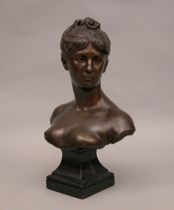 Appraisal: Mathurin Moreau French - A magnificent bronze bust of Diana