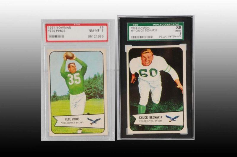 Appraisal: Lot of Bowman Football Cards Description Includes Pete Pihos Leo