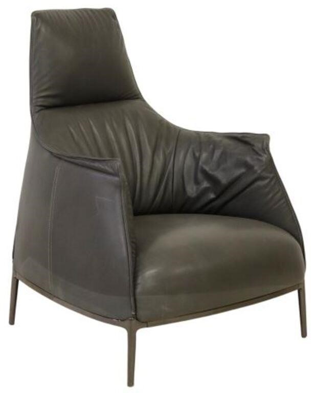 Appraisal: Contemporary Italian Archibald A leather armchair Jean-Marie Massaud French b