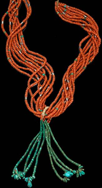 Appraisal: Property of various owners Comprising eight strands of coral beads