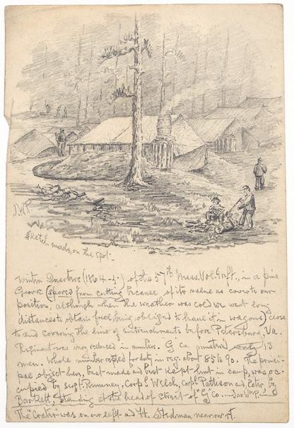 Appraisal: Pattison Virginia Civil War sketch James William Pattison Illinois Asheville