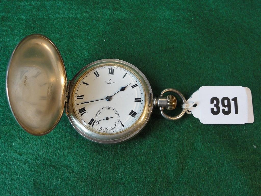 Appraisal: A gentleman's silver full hunter pocket watch marked Coventry Astral