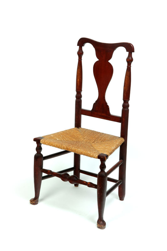 Appraisal: QUEEN ANNE SIDE CHAIR Hudson River Valley New York -