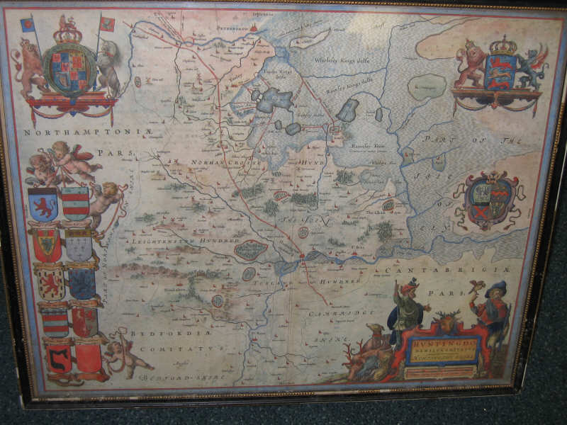 Appraisal: BRITISH TH CENTURY OR EARLIER Hand-colored engraved map of Northamptonshire